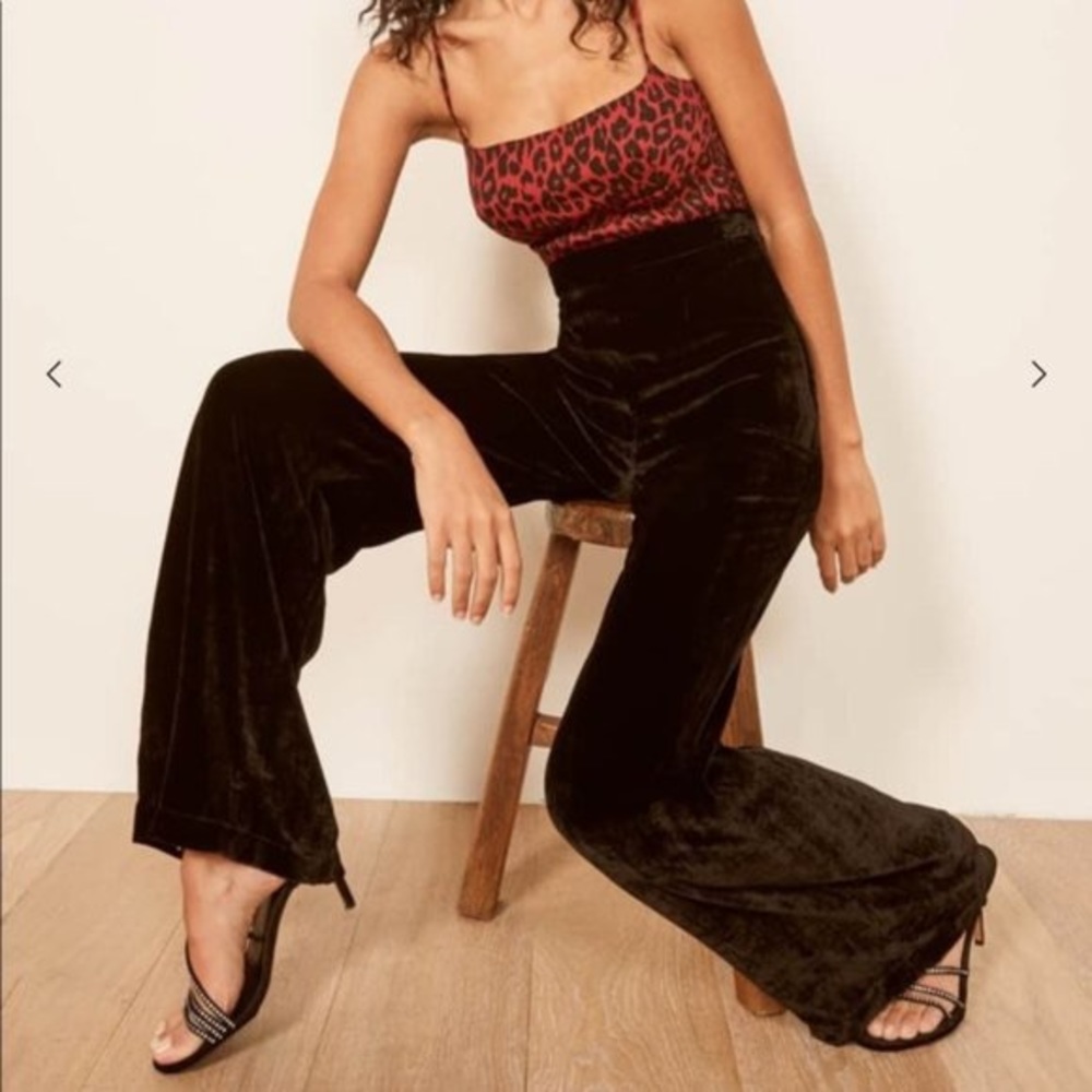 NWT Reformation Velvet Pants